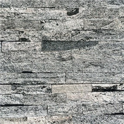 Painel de contabilidade de parede natural em faixa de granito cinza